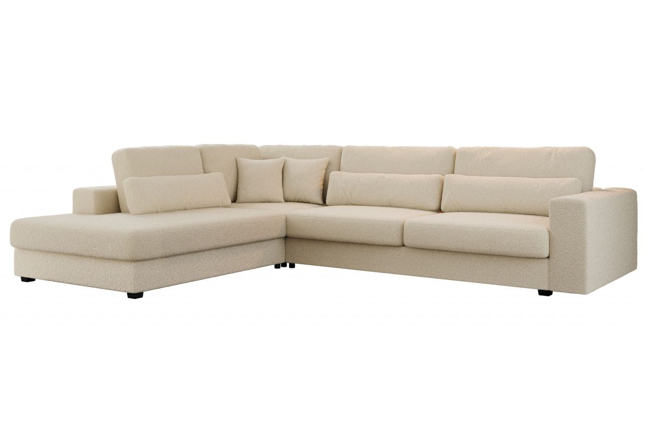 Narożnik SAVONA L - strona lewa - beżowy, boucle