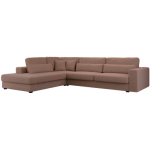 Narożnik SAVONA L - strona lewa - różowy, boucle