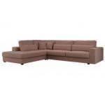 Narożnik SAVONA L - strona lewa - różowy, boucle