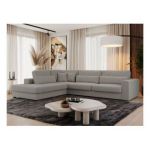 Narożnik SAVONA L - strona lewa - szary, boucle