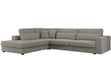 Narożnik SAVONA L - strona lewa - szary, boucle