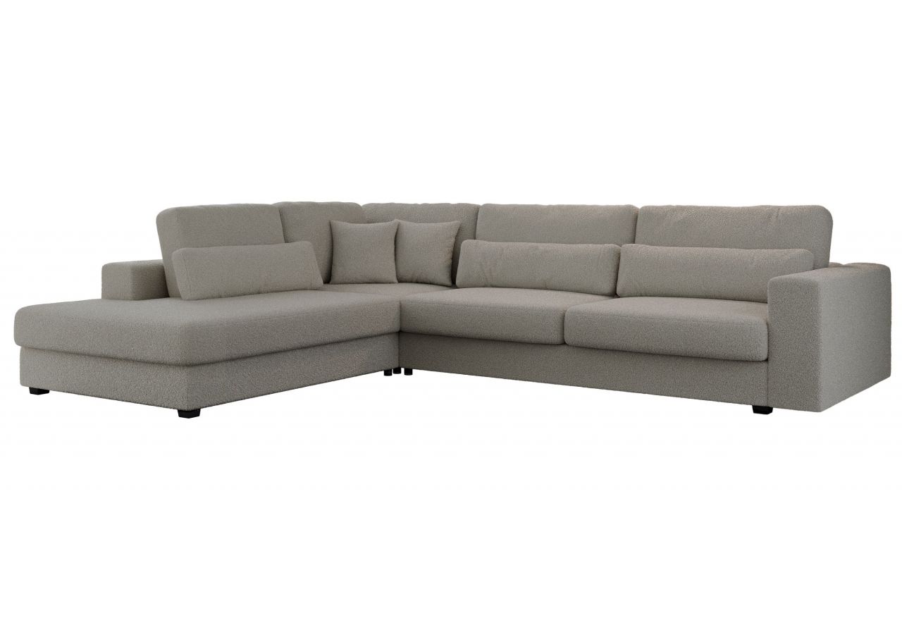 Narożnik SAVONA L - strona lewa - szary, boucle