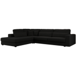 Narożnik SAVONA L - strona lewa - czarny, boucle