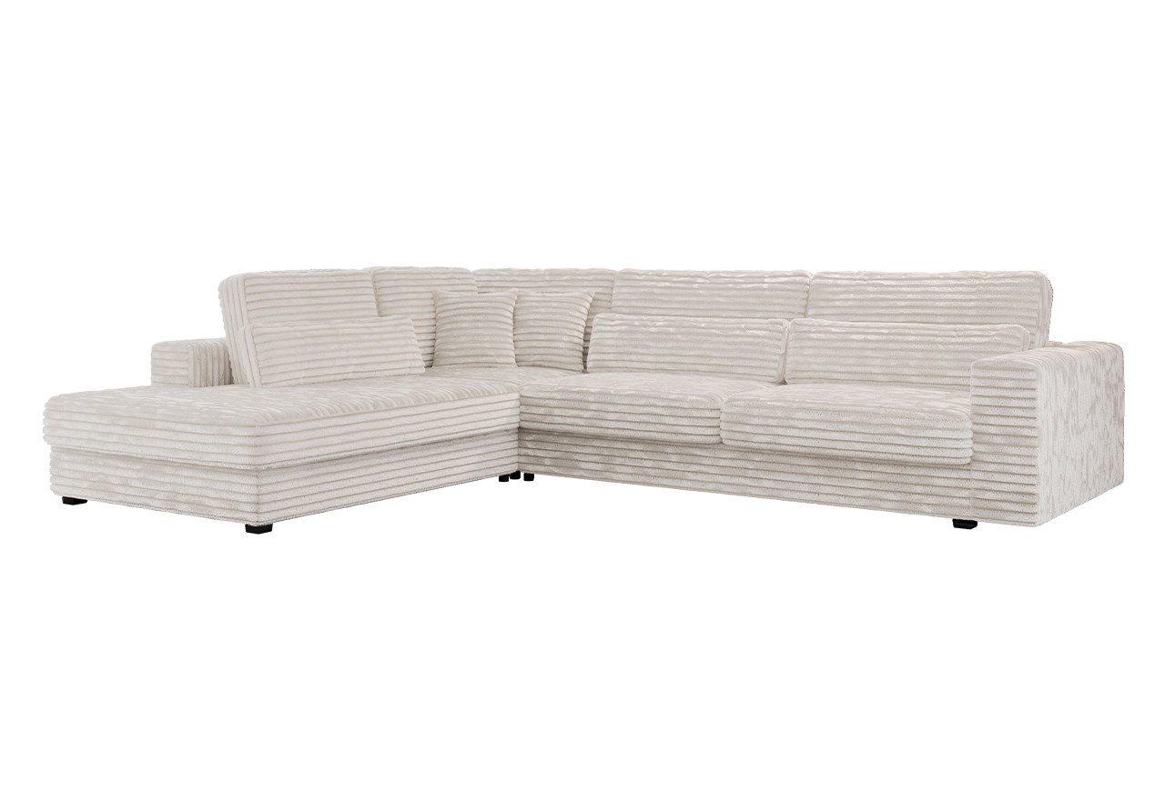 Narożnik SAVONA L - strona lewa - beżowy, sztruks