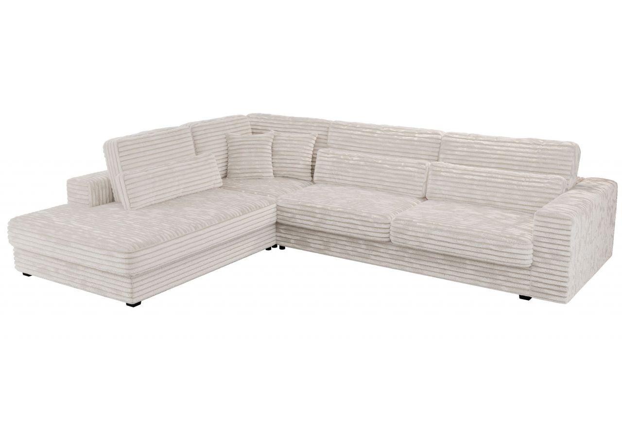 Narożnik SAVONA L - strona lewa - beżowy, sztruks