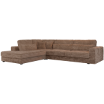 Narożnik SAVONA L - strona lewa - brązowy, sztruks