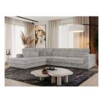 Narożnik SAVONA L - strona lewa - jasnoszary, sztruks