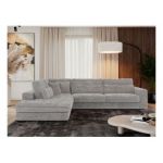 Narożnik SAVONA L - strona lewa - jasnoszary, sztruks