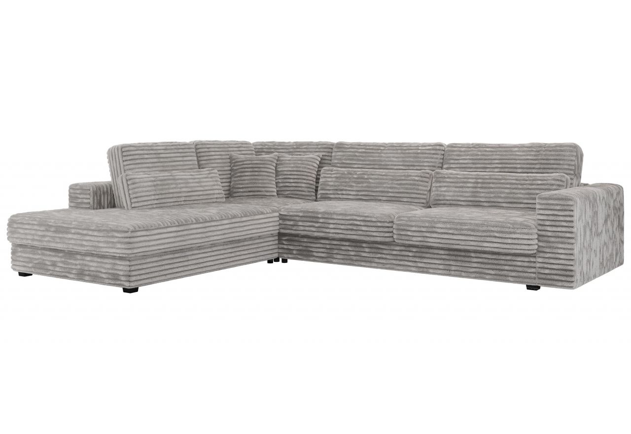 Narożnik SAVONA L - strona lewa - jasnoszary, sztruks