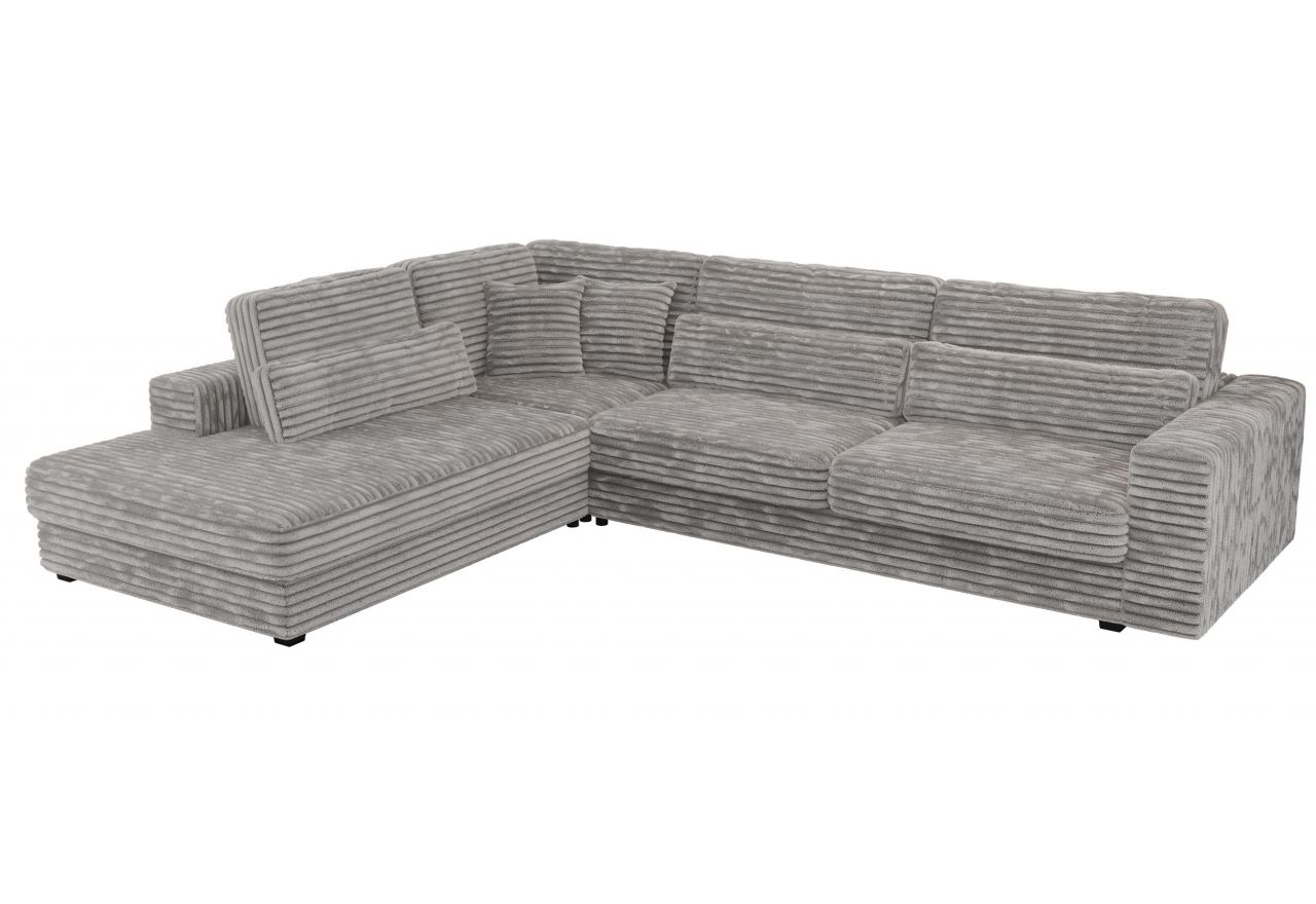 Narożnik SAVONA L - strona lewa - jasnoszary, sztruks