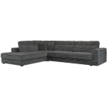 Narożnik SAVONA L - strona lewa - szary, sztruks