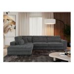 Narożnik SAVONA L - strona lewa - szary, sztruks