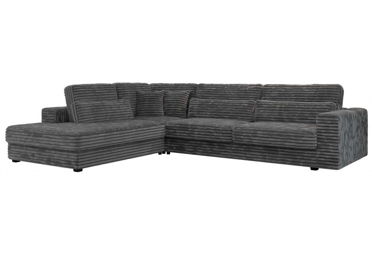 Narożnik SAVONA L - strona lewa - szary, sztruks