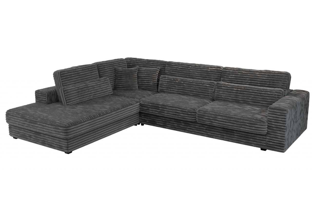 Narożnik SAVONA L - strona lewa - szary, sztruks