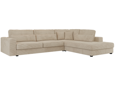 Narożnik SAVONA L - strona prawa - beżowy, sztruks