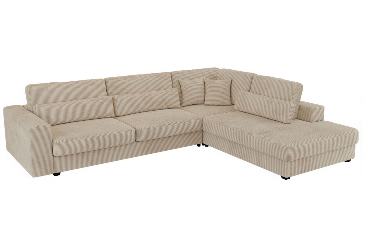 Narożnik SAVONA L - strona prawa - beżowy, sztruks