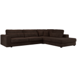 Narożnik SAVONA L - strona prawa - brązowy, sztruks