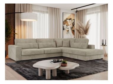 Narożnik SAVONA L - strona prawa - jasnoszary, sztruks