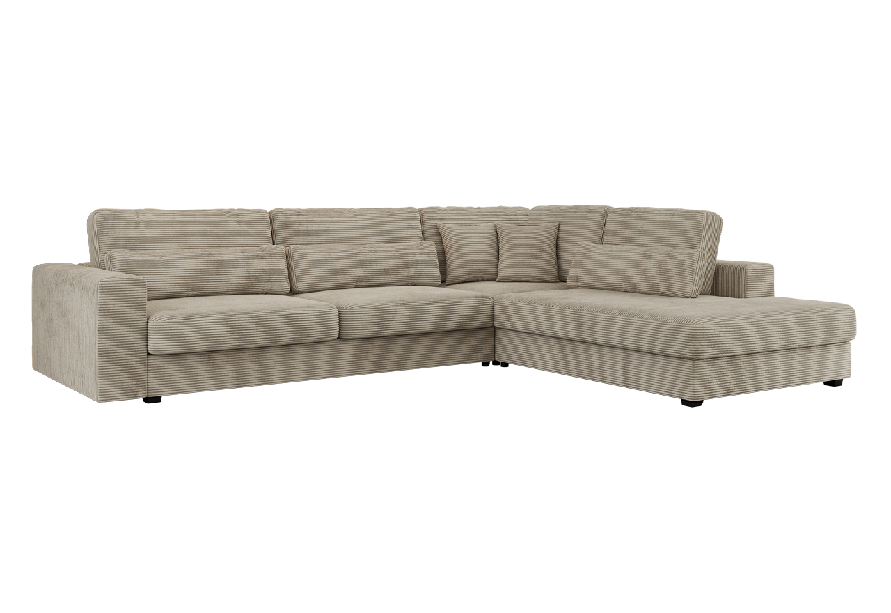 Narożnik SAVONA L - strona prawa - jasnoszary, sztruks