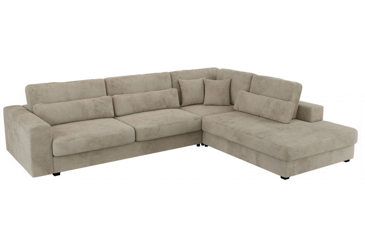 Narożnik SAVONA L - strona prawa - jasnoszary, sztruks