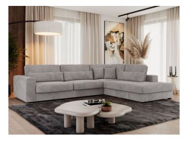 Narożnik SAVONA L - strona prawa - szary, sztruks