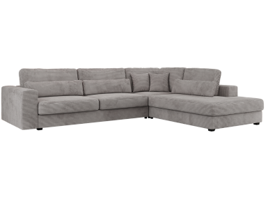 Narożnik SAVONA L - strona prawa - szary, sztruks