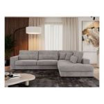 Narożnik SAVONA L - strona prawa - szary, sztruks