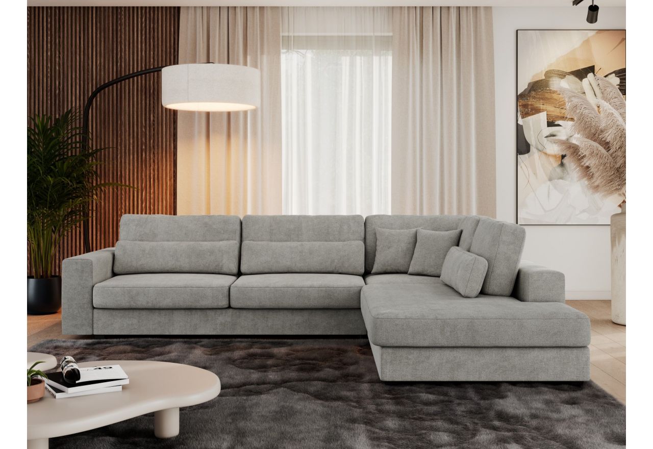 Narożnik SAVONA L - strona prawa - jasnoszary, struktura