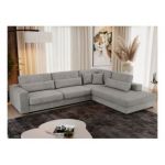 Narożnik SAVONA L - strona prawa - jasnoszary, struktura