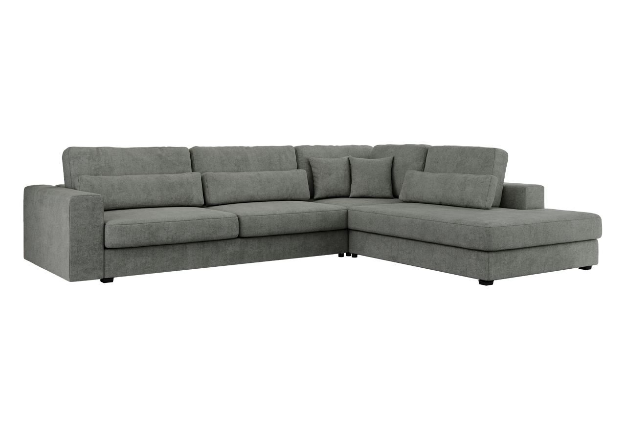 Narożnik SAVONA L - strona prawa - szary, struktura