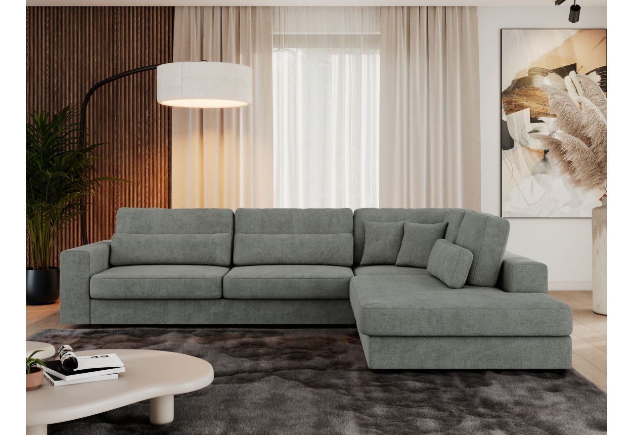 Narożnik SAVONA L - strona prawa - szary, struktura