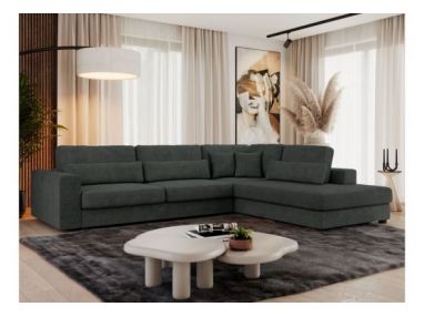 Narożnik SAVONA L - strona prawa - ciemnoszary, struktura