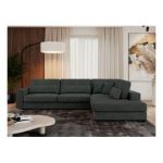 Narożnik SAVONA L - strona prawa - ciemnoszary, struktura