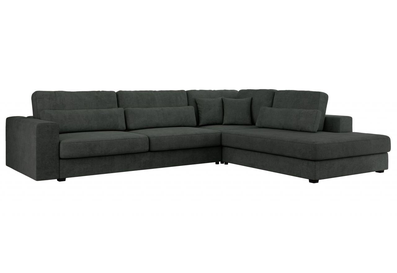 Narożnik SAVONA L - strona prawa - ciemnoszary, struktura