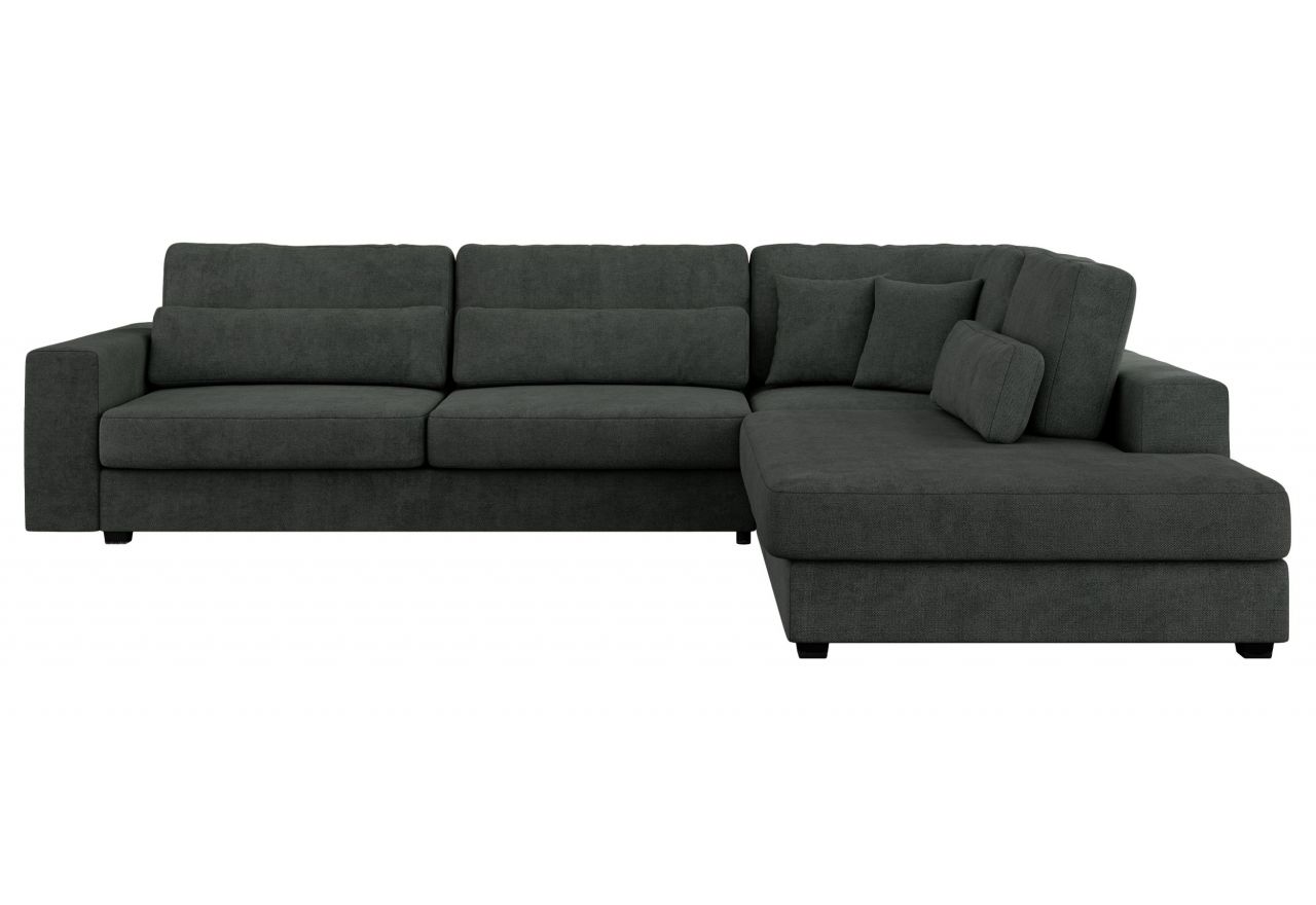 Narożnik SAVONA L - strona prawa - ciemnoszary, struktura