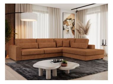 Narożnik SAVONA L - strona prawa - pomarańczowy, struktura