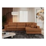 Narożnik SAVONA L - strona prawa - pomarańczowy, struktura