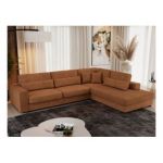 Narożnik SAVONA L - strona prawa - pomarańczowy, struktura