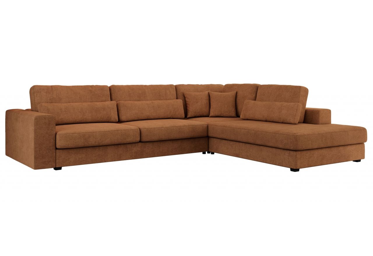 Narożnik SAVONA L - strona prawa - pomarańczowy, struktura