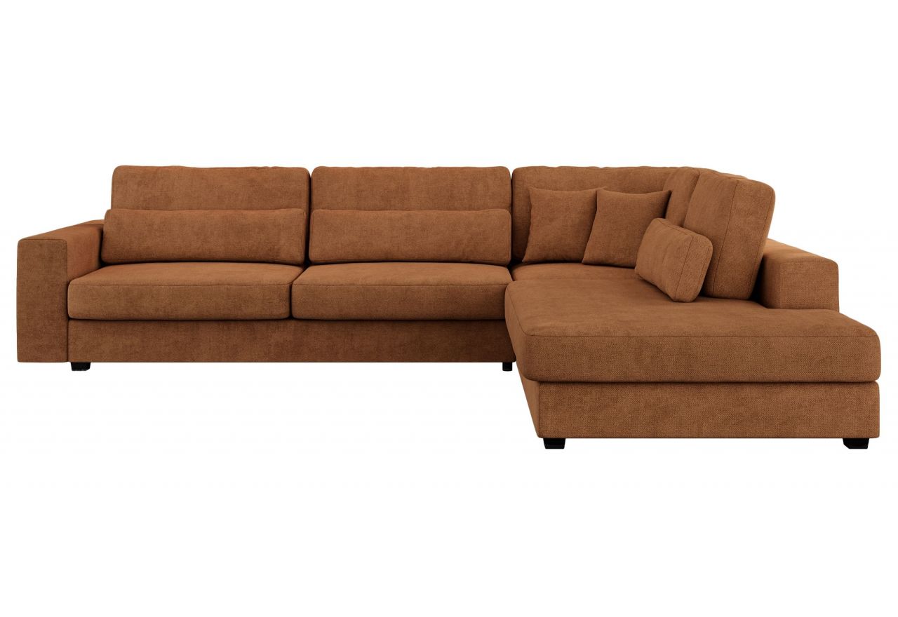 Narożnik SAVONA L - strona prawa - pomarańczowy, struktura