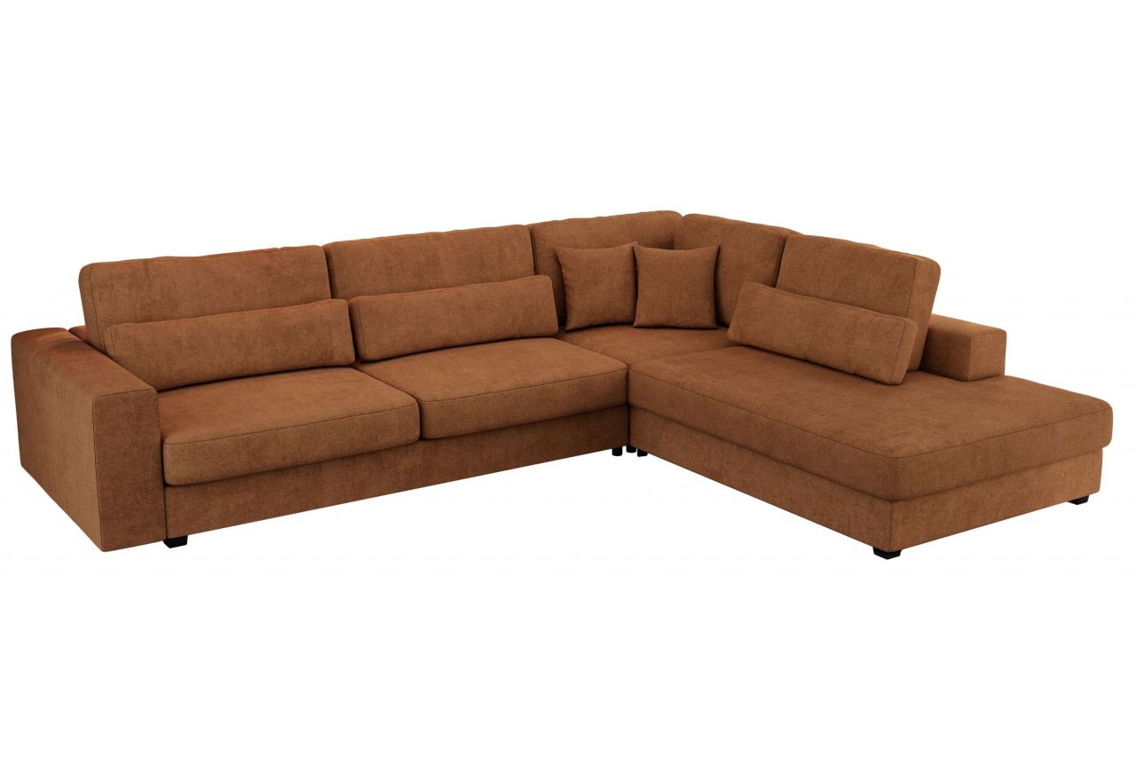 Narożnik SAVONA L - strona prawa - pomarańczowy, struktura