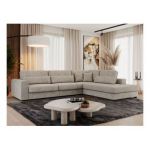 Narożnik SAVONA L - strona prawa - beżowy, struktura