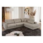 Narożnik SAVONA L - strona prawa - beżowy, struktura