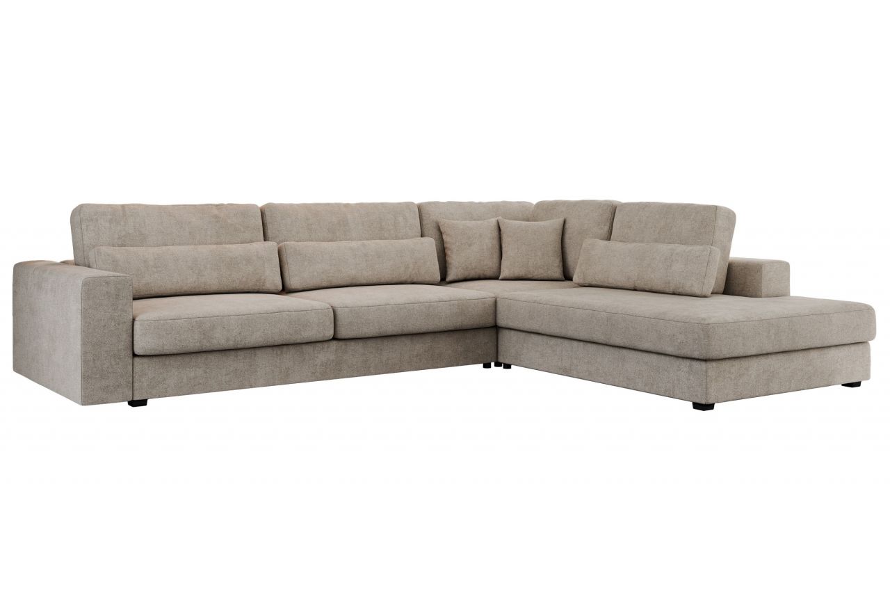 Narożnik SAVONA L - strona prawa - beżowy, struktura