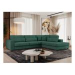 Narożnik SAVONA L - strona prawa - zielony, struktura