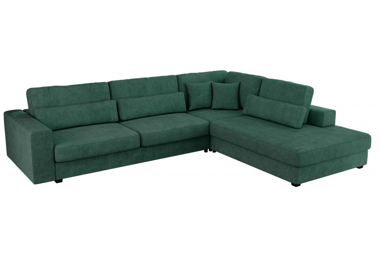 Narożnik SAVONA L - strona prawa - zielony, struktura