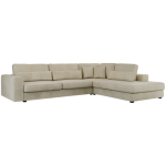 Narożnik SAVONA L - strona prawa - beżowy, welwet