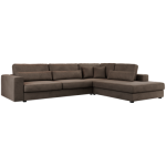 Narożnik SAVONA L - strona prawa - brązowy, welwet