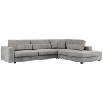 Narożnik SAVONA L - strona prawa - jasnoszary, welwet