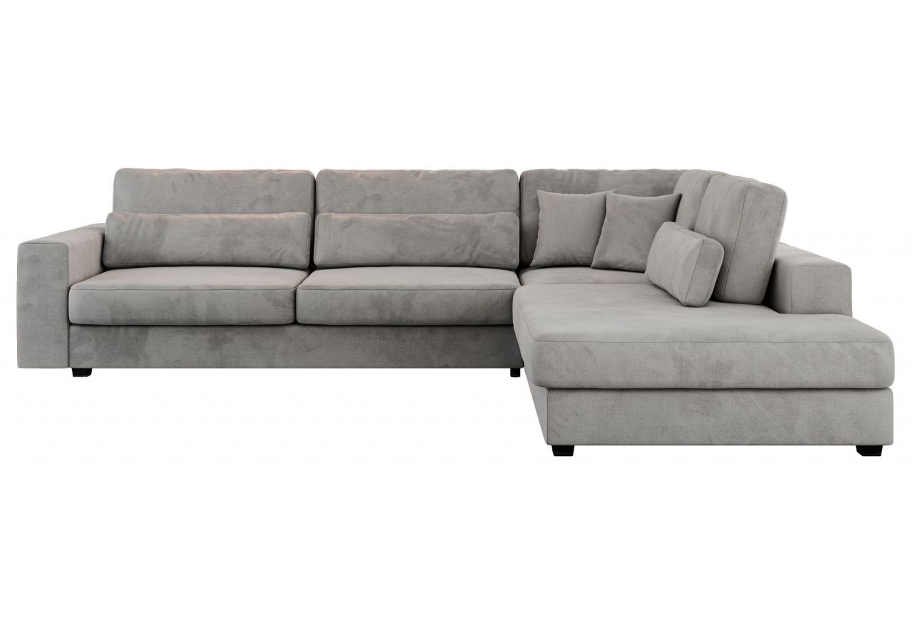 Narożnik SAVONA L - strona prawa - jasnoszary, welwet